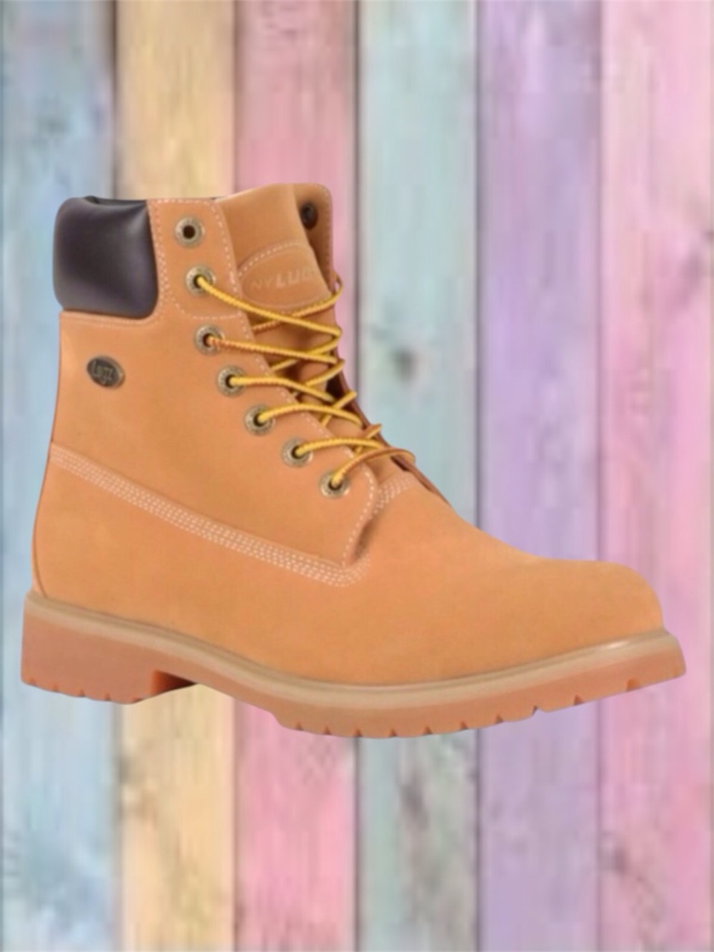 Lugz Mens Convoy Tan Work Boots New - Picture 1 of 12